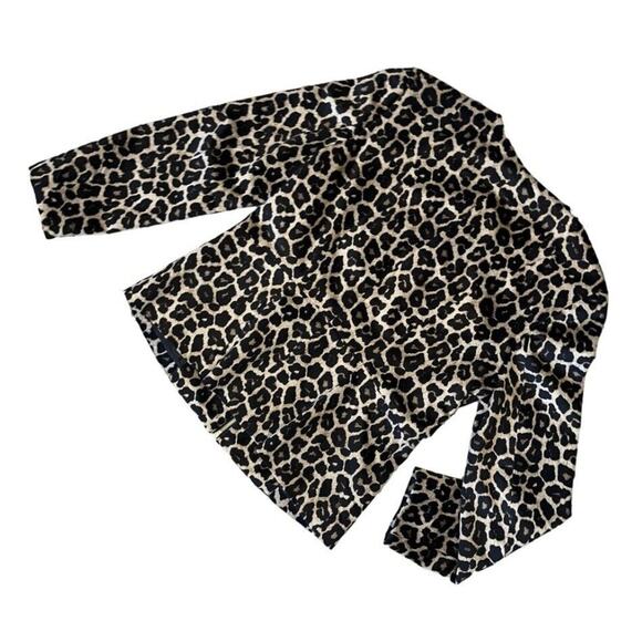 Liz Claiborne Career Women's Blazer Animal Print Small Zip Jacket Professional - Picture 7 of 8